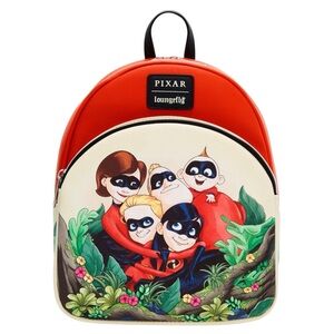NEW Loungefly Disney Pixar The Incredibles Family Movie Mini Backpack
